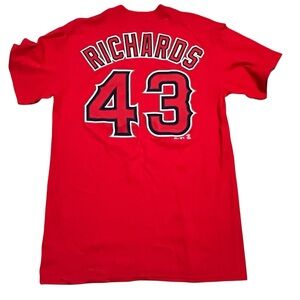 Majestic LA Angels men’s Short Sleeve Angels Tee‎ shirt Richards #43 size Medium